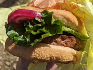 The Signature burger. at Earth Burger in San Marcos