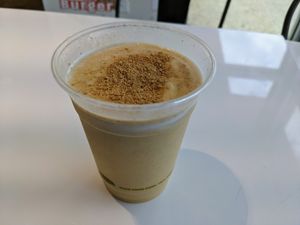 Doesn't quite look like the marketing photo, but tastes good anyway. at Earth Burger in San Marcos