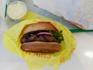 Earth Burger. at Earth Burger in San Marcos