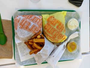 Yum factor 10. at Earth Burger in San Marcos