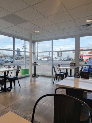 Inside at Earth Burger in San Marcos