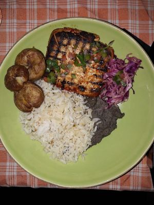 Grilled marinated tofu at Captain's Table in Terceira