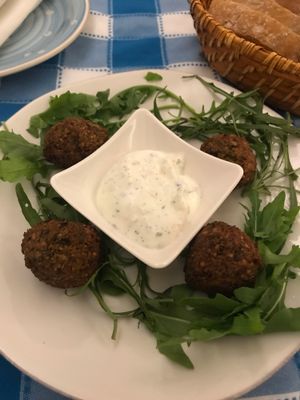 Falafel starter at Captain's Table in Terceira