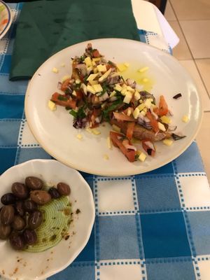 Vegan bruschetta at Captain's Table in Terceira