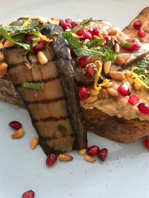 Baba ganoush sandwich! at Nissa cafe in Hillegom