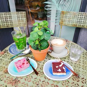 Vegan cakes! at Nissa cafe in Hillegom
