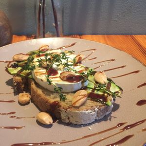 Goat cheese sandwich at Nissa cafe in Hillegom