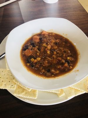 VEGAN Soup, sweet potato chili at Sabor of Mexico in Baytown