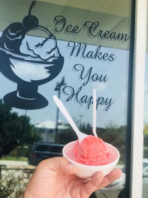 Vegan ice cream - offered Strawberry, Lime & Mango at Sabor of Mexico in Baytown