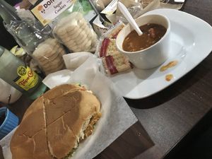  Vegan torta and vegan soup, with sugar cookies that are accidentally vegan  at Sabor of Mexico in Baytown