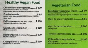 Menu at Alma y Manny  in Todos Santos