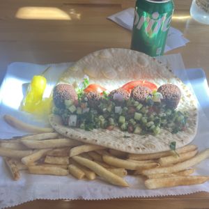 Falafel Sandwich w/ French Fries  at Chello Grill in Albuquerque