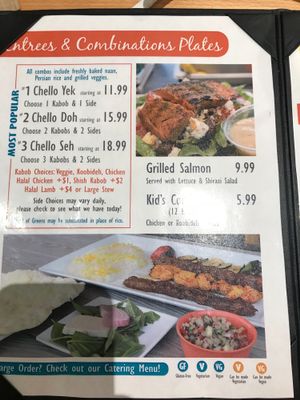 Menu  at Chello Grill in Albuquerque