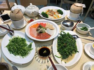 A veggie (vegan) feast... at Gaia Veggie Shop - Pioneer Centre in Kowloon