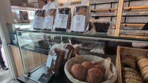 Goods on display at Bread Alone Bakery in Woodstock