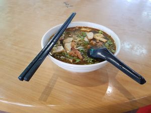 Noodle soup at One Day Green in Penang