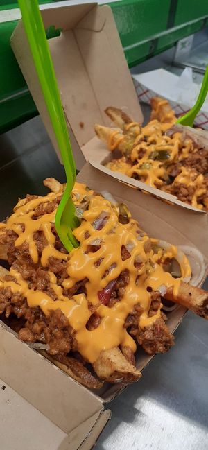 Cheesy chilli fries at Green Gorilla Kitchen - Food Cart in New City