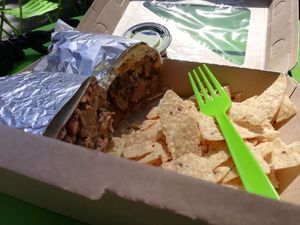The impossible burrito at Green Gorilla Kitchen - Food Cart in New City