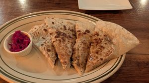 Vegan quesadillas at Para Taco in Tokyo