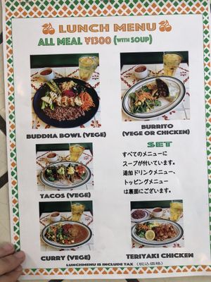 menu at Para Taco - Maybe closed in Tokyo