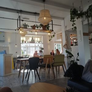 Interior at Bean and Bread in Abergavenny