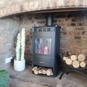 Cosy fire Place at Bean and Bread in Abergavenny