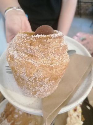 Chocolate cruffin! at Bean and Bread in Abergavenny