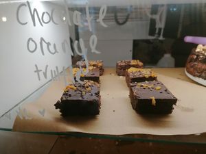 Chocolate orange truffle at Bean and Bread in Abergavenny