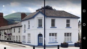 Exterior of Bean and bread coffee shop at Bean and Bread in Abergavenny