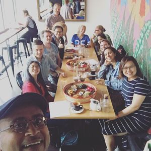 We have a large meetup visiting veg*n restaurants. We share & support our journey to become plant-based and vegan. #vstars - inspiring a plant-based world,  #ground2gut at Alem's house in Camperdown