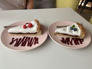 Tarta owocowa. 18 zł each at Cakester Cafe in Krakow