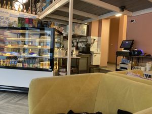 Inside at Cakester Cafe in Krakow