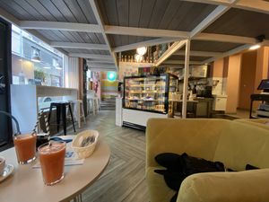 Inside at Cakester Cafe in Krakow