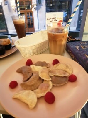 Sweet pierogi at Cakester Cafe in Krakow