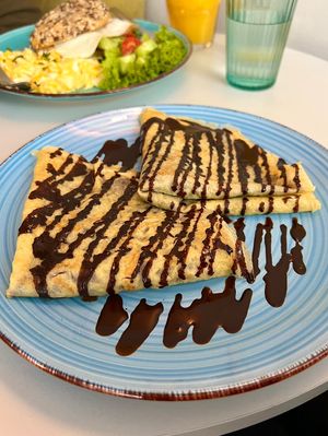 Chocolate crepes   at Cakester Cafe in Krakow