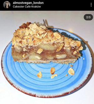 Apple Cake at Cakester Cafe in Krakow