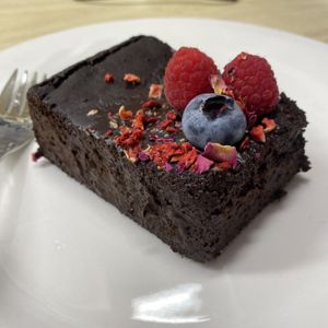 brownie  at Cakester Cafe in Krakow