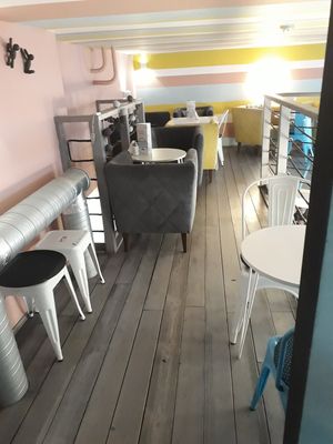 Upstairs at Cakester Cafe in Krakow