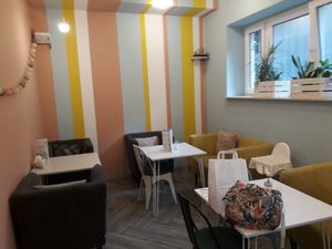 The back at Cakester Cafe in Krakow