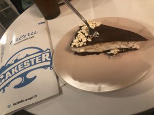 Vegan kinder country cake  at Cakester Cafe in Krakow