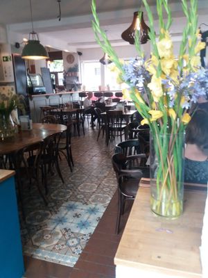 Inside seating (front) at Cafe Sehnsucht in Cologne