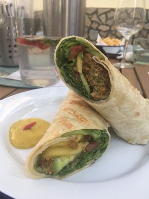 Mango wrap at VegGo Bistro in Zilina