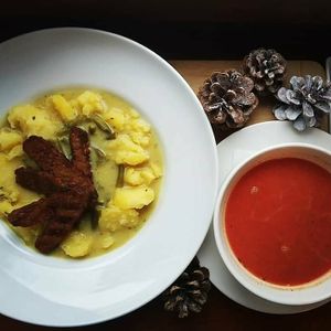 Green beans sauce at VegGo Bistro in Zilina