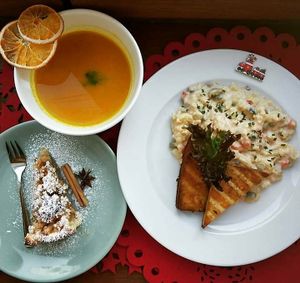 Traditional slovak Xmas dish (veganized) at VegGo Bistro in Zilina