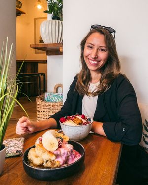 Victoria was delighted! at Iss Dich Glücklich in Munich