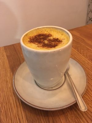 Golden Mylk (Kurkuma Latte with Nut Milk) at Iss Dich Glücklich in Munich