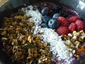 Acai bowl, quite refreshing at Iss Dich Glücklich in Munich