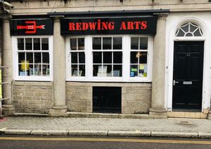 The shop front on Alverton Street.  at Redwing Gallery in Penzance