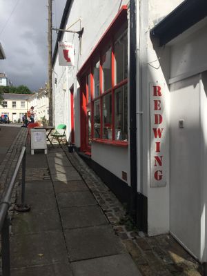 Outside at Redwing Gallery in Penzance