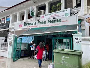 Outside of building   at Krsna's Free Meals in Central Singapore